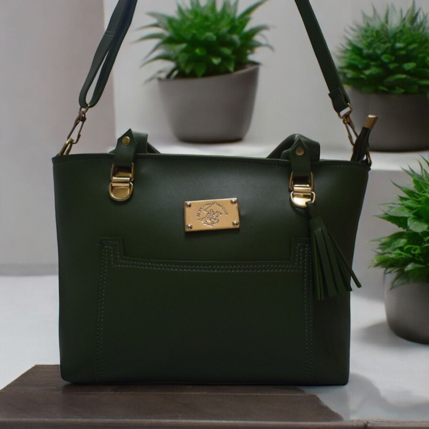Green Charm (1 piece Stylish Ladies HandBag)