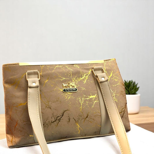 VIB - 007 ( Golden - Stylish Shoulder Bag )